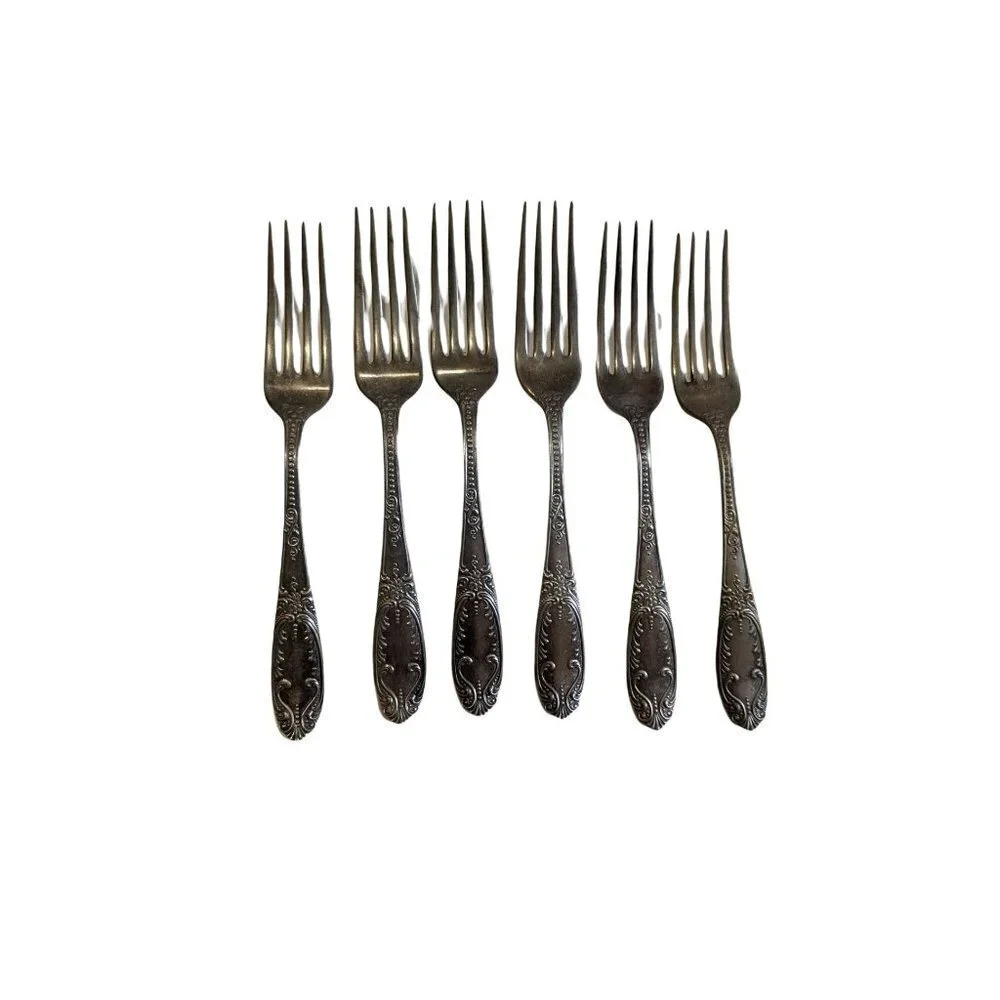 Crown Silver Plate Company set of 6 dinner forks‎ 7.5 in